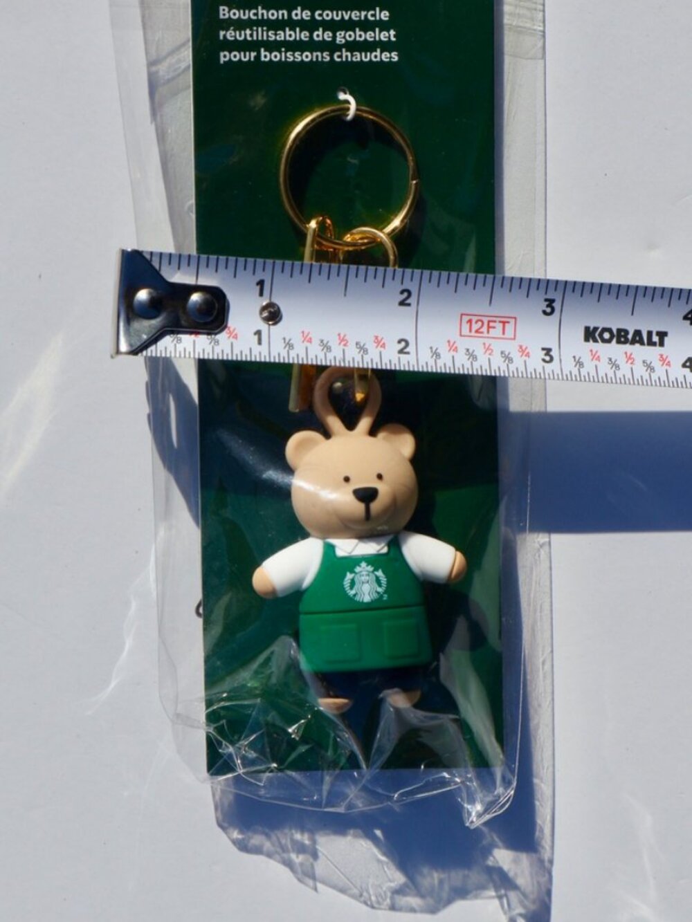 NWT Starbucks Bearista Reusable Hot Cup Lid Stopper Keychain 2025 - Picture 4 of 7